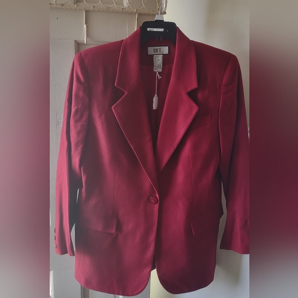 Vintage Bice Women's Wool Deep Red Blazer - Picture 1 of 3